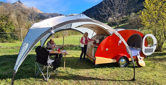 caravane MyDrop sur place